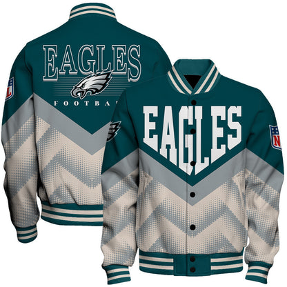 Philadelphia Eagles Football Team 2024 - 25 We Are One Unisex Varsity Jacket - All-Over-Printed Jacket