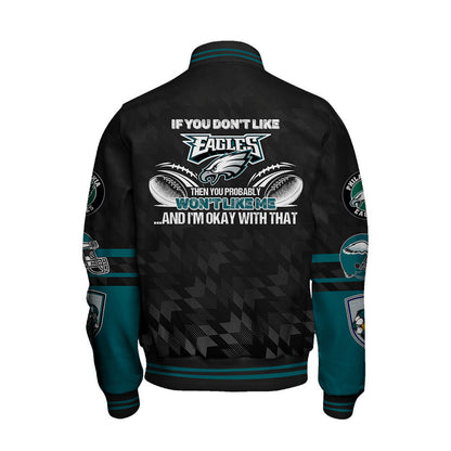 Philadelphia Eagles NFL 2024 National Football Conference Unisex Varsity Jacket V12 - All-Over-Printed Jacket