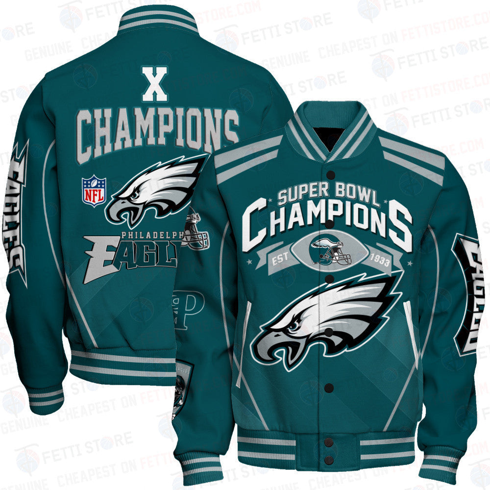 Philadelphia Eagles National Football League Champions Varsity Jacket - All-Over-Printed Jacket