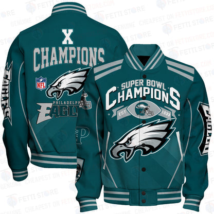 Philadelphia Eagles National Football League Champions Varsity Jacket - All-Over-Printed Jacket