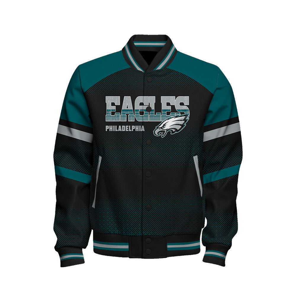 Philadelphia Eagles Football Team 2024 - 25 Fearless Warrior Unisex Varsity Jacket - All-Over-Printed Jacket