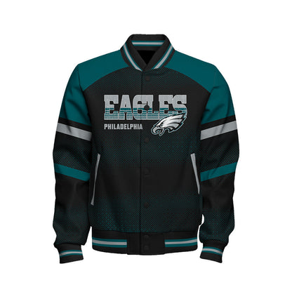 Philadelphia Eagles Football Team 2024 - 25 Fearless Warrior Unisex Varsity Jacket - All-Over-Printed Jacket