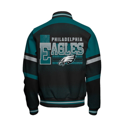 Philadelphia Eagles Football Team 2024 - 25 Fearless Warrior Unisex Varsity Jacket - All-Over-Printed Jacket