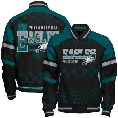 Philadelphia Eagles Football Team 2024 - 25 Fearless Warrior Unisex Varsity Jacket - All-Over-Printed Jacket