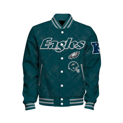 Philadelphia Eagles Football Team 2024 - 25 Continue Writing The Dream Unisex Varsity Jacket - All-Over-Printed Jacket