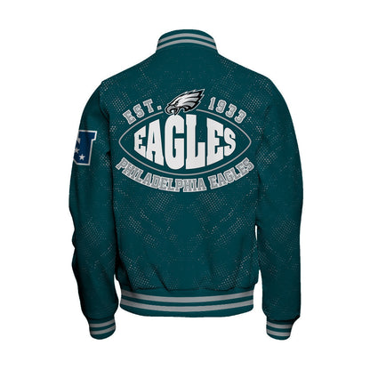 Philadelphia Eagles Football Team 2024 - 25 Continue Writing The Dream Unisex Varsity Jacket - All-Over-Printed Jacket
