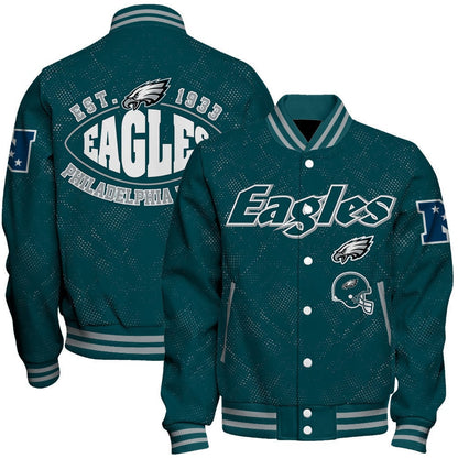 Philadelphia Eagles Football Team 2024 - 25 Continue Writing The Dream Unisex Varsity Jacket - All-Over-Printed Jacket
