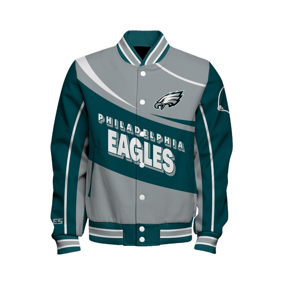 Philadelphia Eagles Football Team 2024- 25 Supreme On The Pitch Unisex Varsity Jacket - All-Over-Printed Jacket