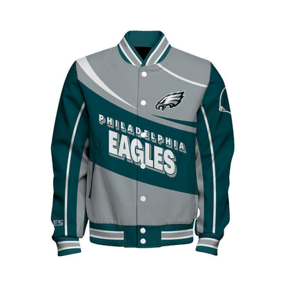 Philadelphia Eagles Football Team 2024- 25 Supreme On The Pitch Unisex Varsity Jacket - All-Over-Printed Jacket