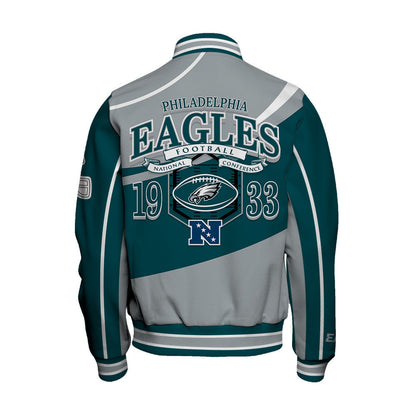 Philadelphia Eagles Football Team 2024- 25 Supreme On The Pitch Unisex Varsity Jacket - All-Over-Printed Jacket