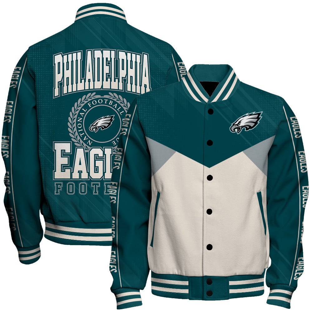 Philadelphia Eagles Football Team 2024 - 25 Personality, Outstanding Unisex Varsity Jacket - All-Over-Printed Jacket