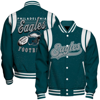 Philadelphia Eagles National Football League 2024 Make Your Mark Unisex Varsity Jacket - All-Over-Printed Jacket