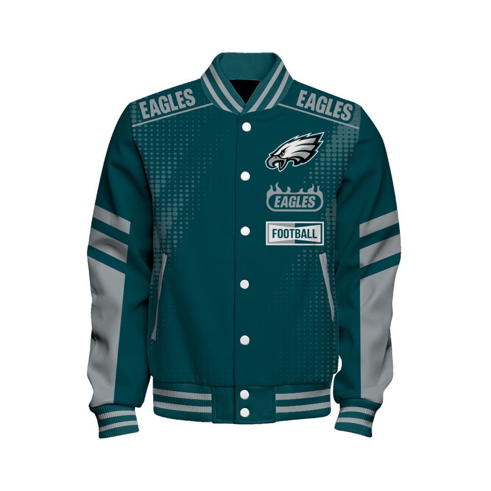 Philadelphia Eagles Football Team 2024 - 25 The Light Of The Star Unisex Varsity Jacket - All-Over-Printed Jacket