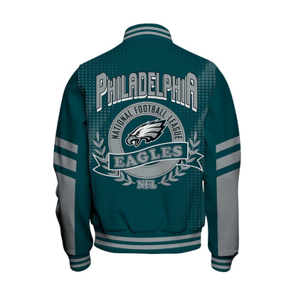 Philadelphia Eagles Football Team 2024 - 25 The Light Of The Star Unisex Varsity Jacket - All-Over-Printed Jacket