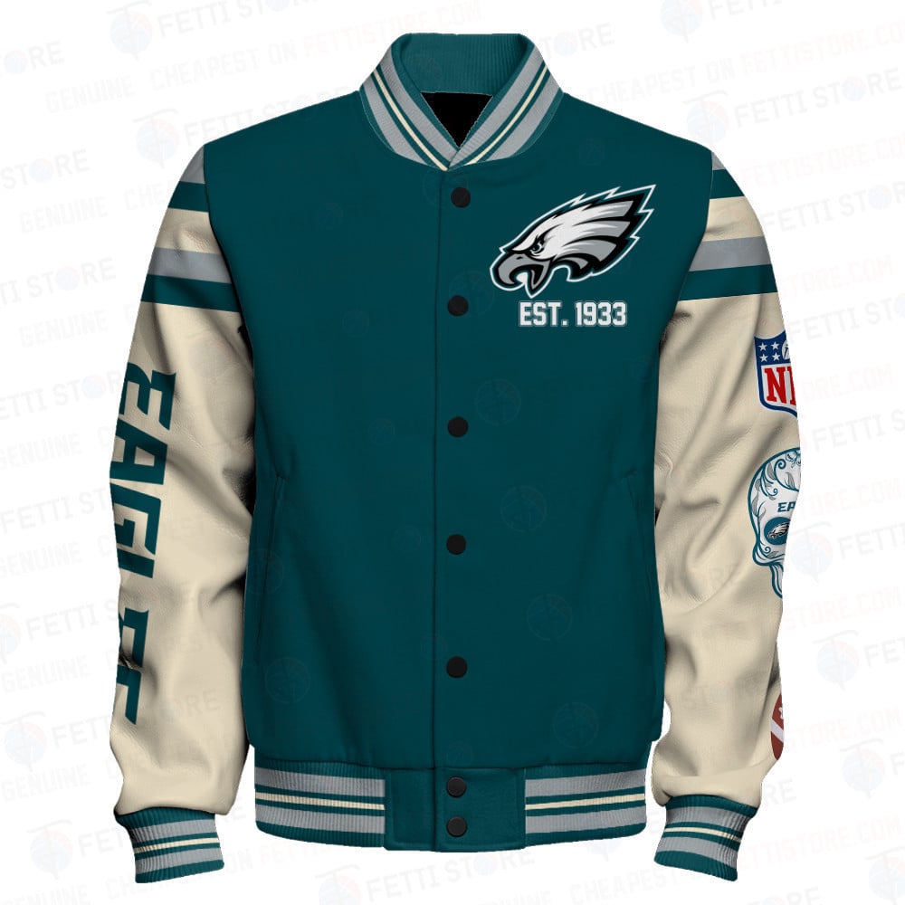 Philadelphia Eagles National Football League Print Varsity Jacket SFAT V2 - All-Over-Printed Jacket