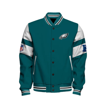 Philadelphia Eagles NFL 2024 National Football Conference Unisex Varsity Jacket V11 - All-Over-Printed Jacket