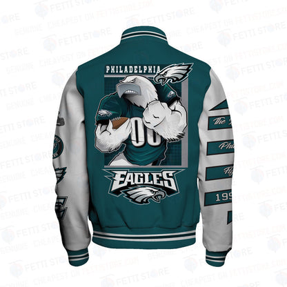 Philadelphia Eagles Off - White Style Pattern Varsity Jacket STM - All-Over-Printed Jacket