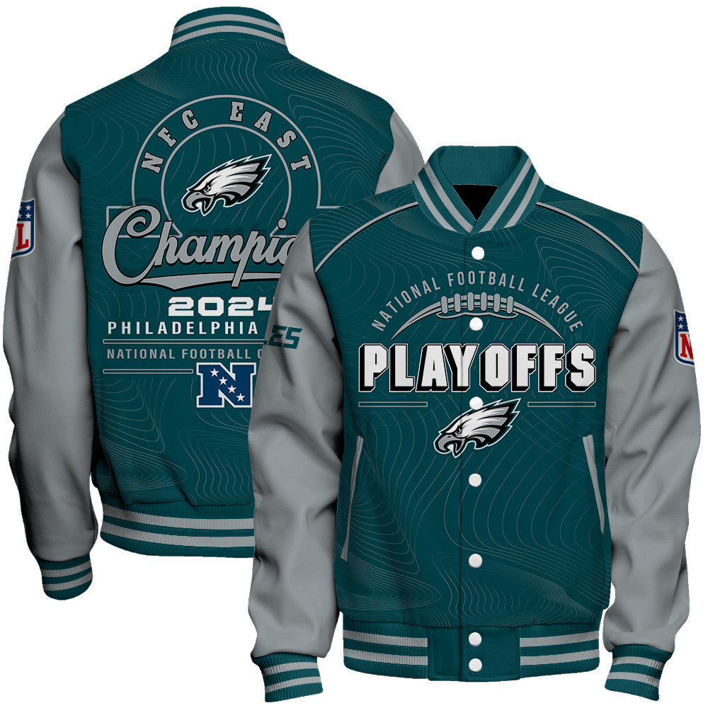 Philadelphia Eagles Football 2024- 25 Our Honor, Our Faith Unisex Varsity Jacket - All-Over-Printed Jacket