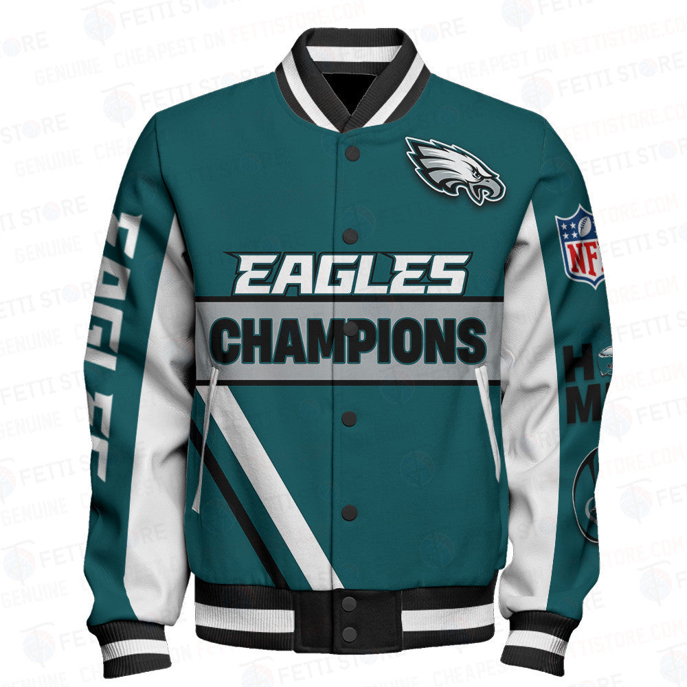 Philadelphia Eagles X Super Bowl Champions Design Varsity Jacket - All-Over-Printed Jacket