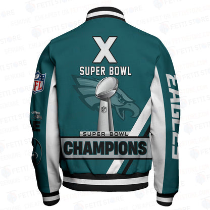 Philadelphia Eagles X Super Bowl Champions Design Varsity Jacket - All-Over-Printed Jacket