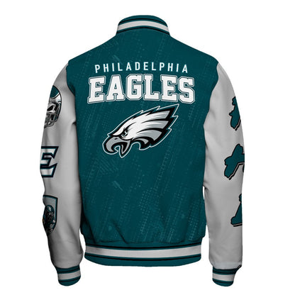 Philadelphia Eagles National Football League Conquer Every Field Unisex Varsity Jacket - All-Over-Printed Jacket