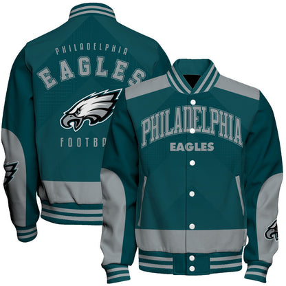 Philadelphia Eagles Football Team 2024 - 25 Stay Ahead Of The Trend Unisex Varsity Jacket - All-Over-Printed Jacket