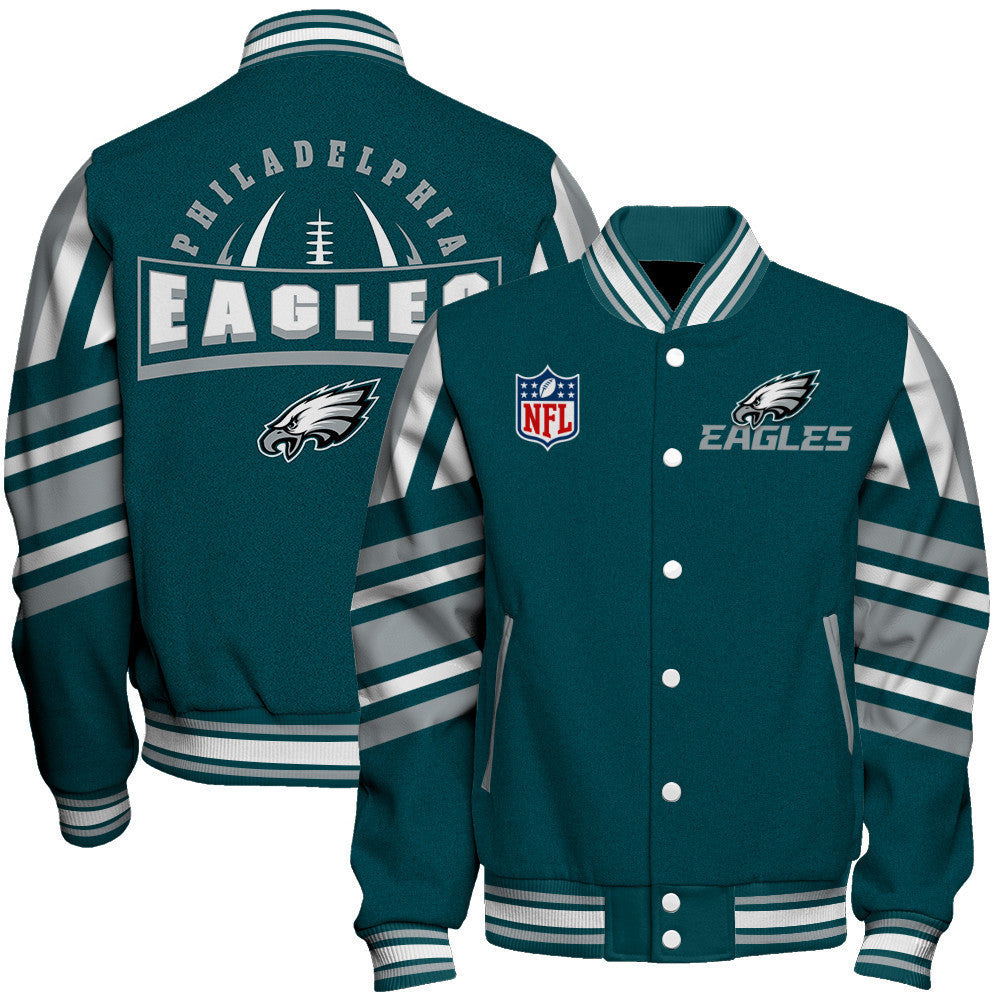 Philadelphia Eagles Football Team 2024- 25 Immortal Faith Unisex Varsity Jacket - All-Over-Printed Jacket