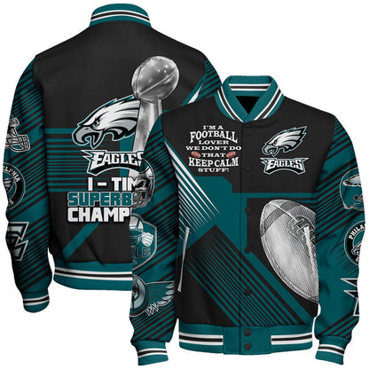 Philadelphia Eagles National Football League Varsity Jacket STM V2 - All-Over-Printed Jacket