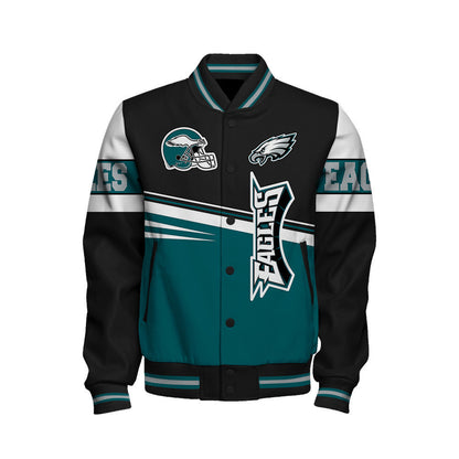 Philadelphia Eagles Football Team 2024 - 25 Second Family Unisex Varsity Jacket - All-Over-Printed Jacket