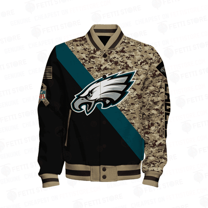 Philadelphia Eagles - National Football League AOP Varsity Jacket V1 - All-Over-Printed Jacket
