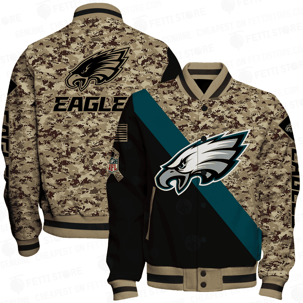 Philadelphia Eagles - National Football League AOP Varsity Jacket V1 - All-Over-Printed Jacket