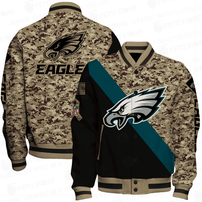 Philadelphia Eagles - National Football League AOP Varsity Jacket V1 - All-Over-Printed Jacket