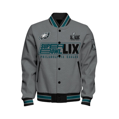Philadelphia Eagles Super Bowl LIX Roster Varsity Jacket - All-Over-Printed Jacket