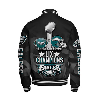 Philadelphia Eagles Super Bowl LIX Champions A Night to Remember Varsity Jacket - All-Over-Printed Jacket