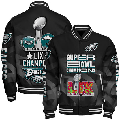 Philadelphia Eagles Super Bowl LIX Champions A Night to Remember Varsity Jacket - All-Over-Printed Jacket