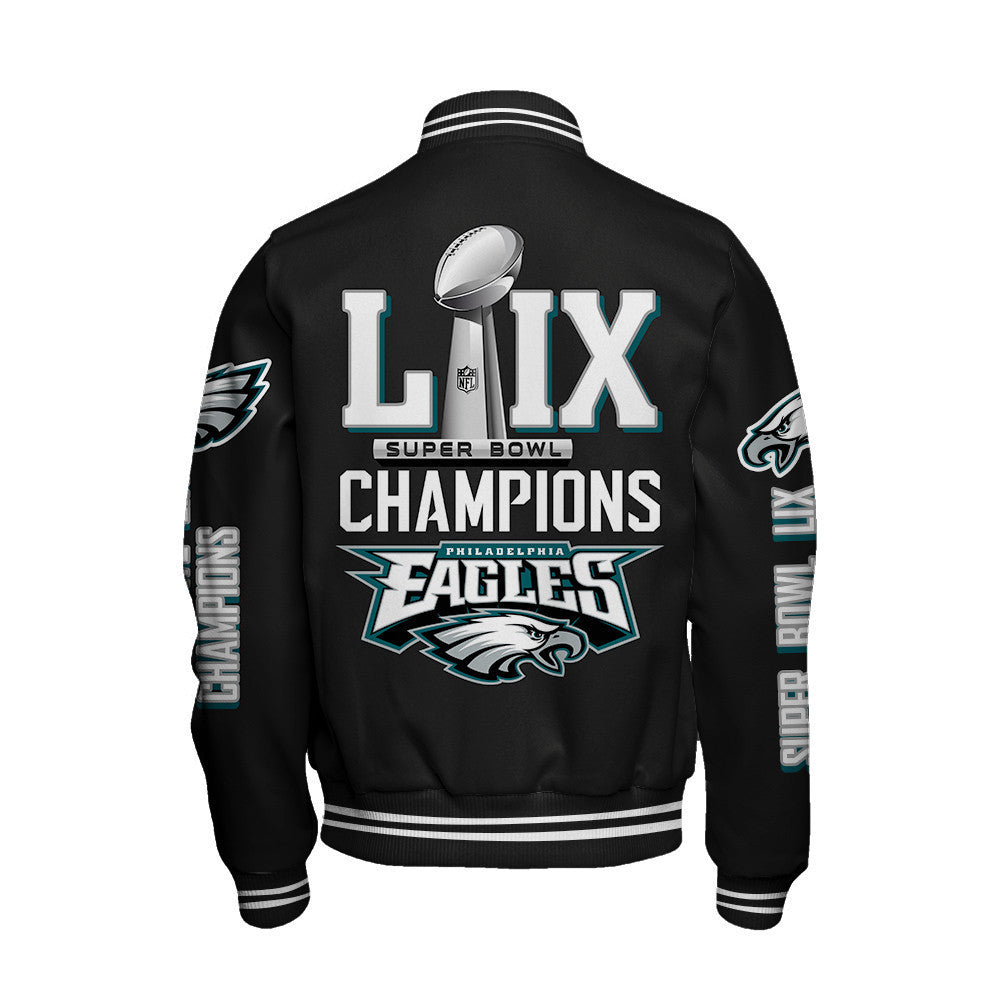 Philadelphia Eagles Super Bowl LIX Champions A Glorious Victory Varsity Jacket - All-Over-Printed Jacket