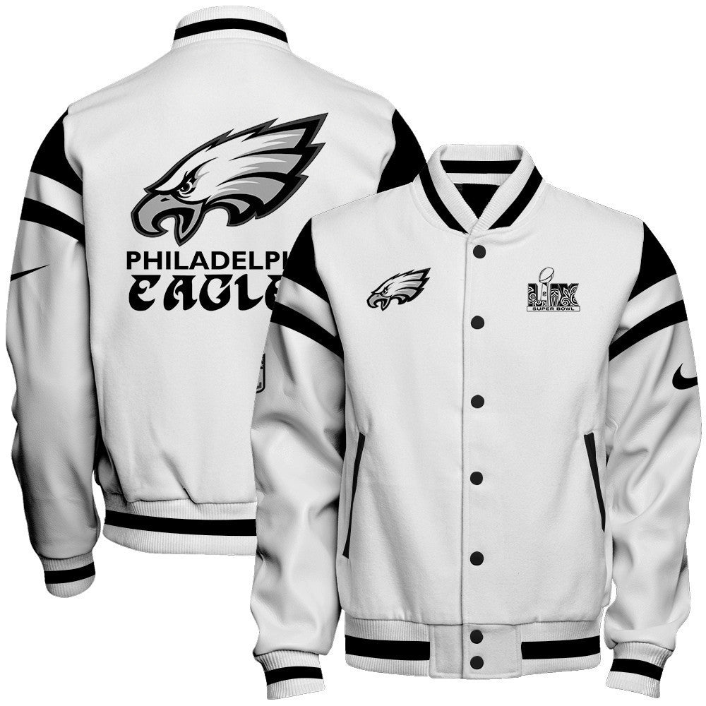 Philadelphia Eagles Super Bowl LIX Champions Victory is Our Nature Varsity Jacket - All-Over-Printed Jacket