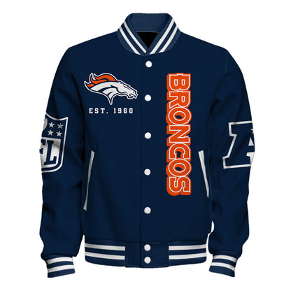 Denver Broncos The Team's Symbol, A Declaration of Loyalty Varsity Jacket