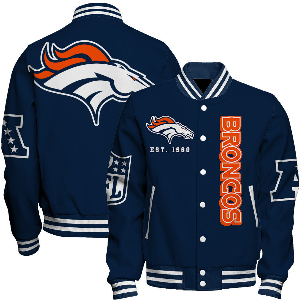 Denver Broncos The Team's Symbol, A Declaration of Loyalty Varsity Jacket