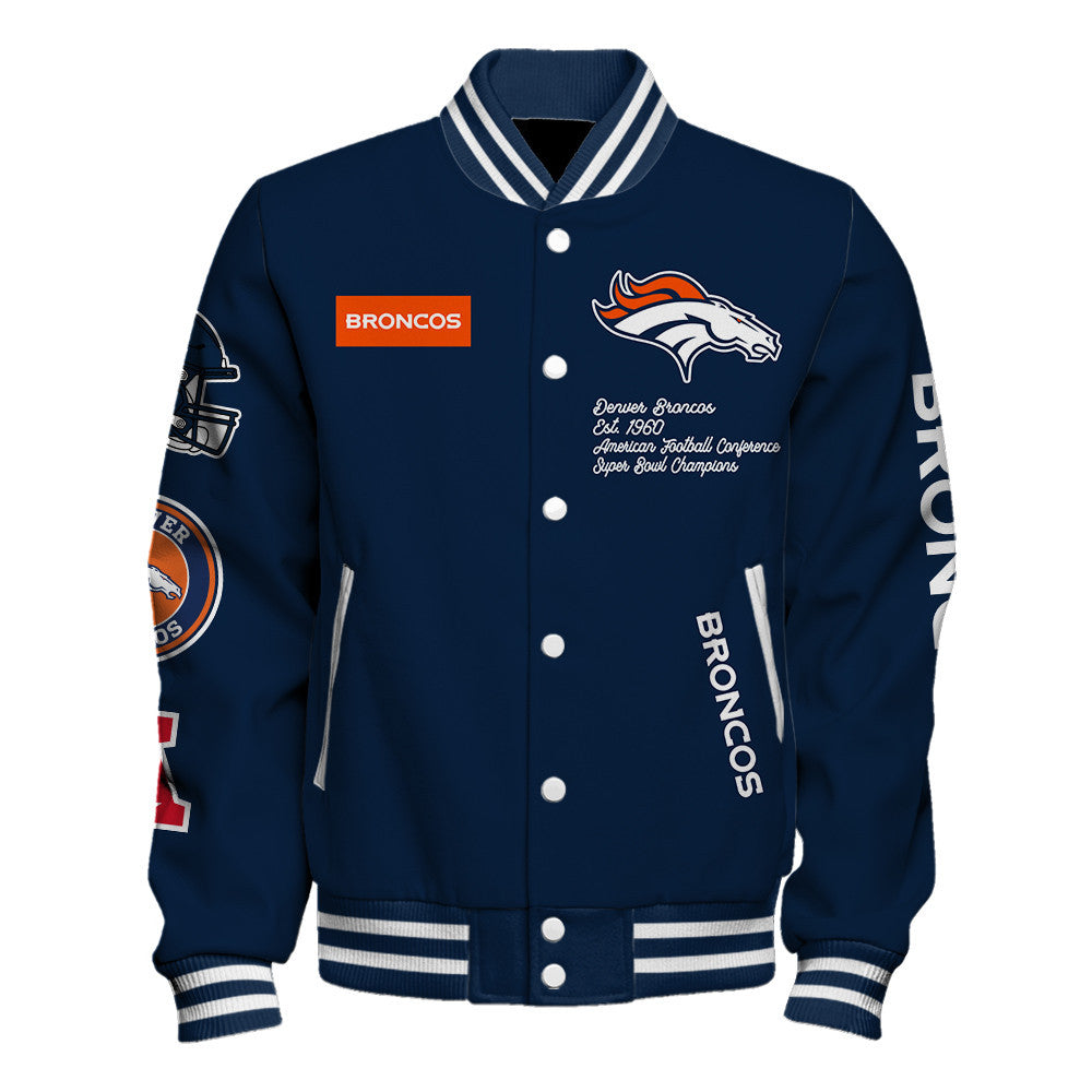 Denver Broncos NFL Team Legacy American Football Full-Snap Varsity Jacket