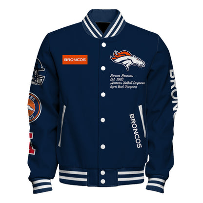 Denver Broncos NFL Team Legacy American Football Full-Snap Varsity Jacket