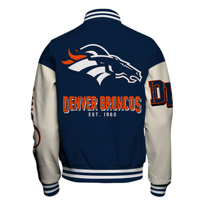 NFL Denver Broncos Iconic Letterman Heritage Meets Style Varsity Jacket