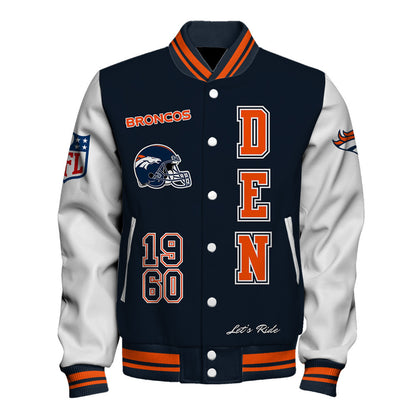 Denver Broncos NFL Throw It Back Team Legacy Classic Varsity Jacket