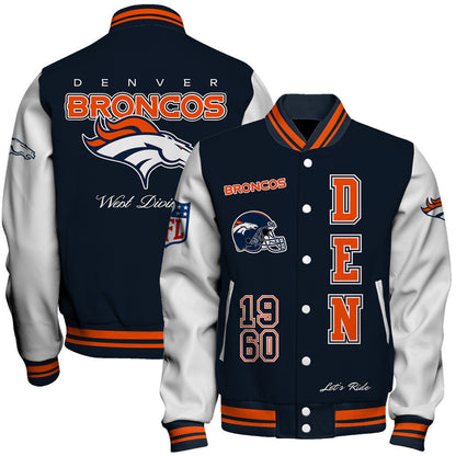 Denver Broncos NFL Throw It Back Team Legacy Classic Varsity Jacket