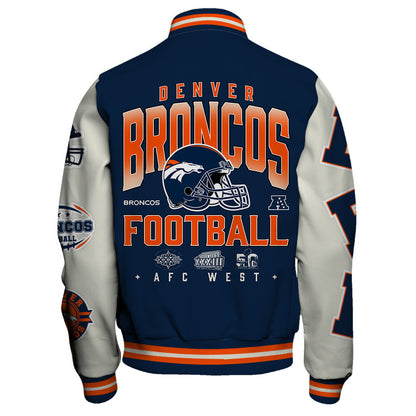 NFL Denver Broncos Team Legacy Vintage-Inspired Varsity Jacket