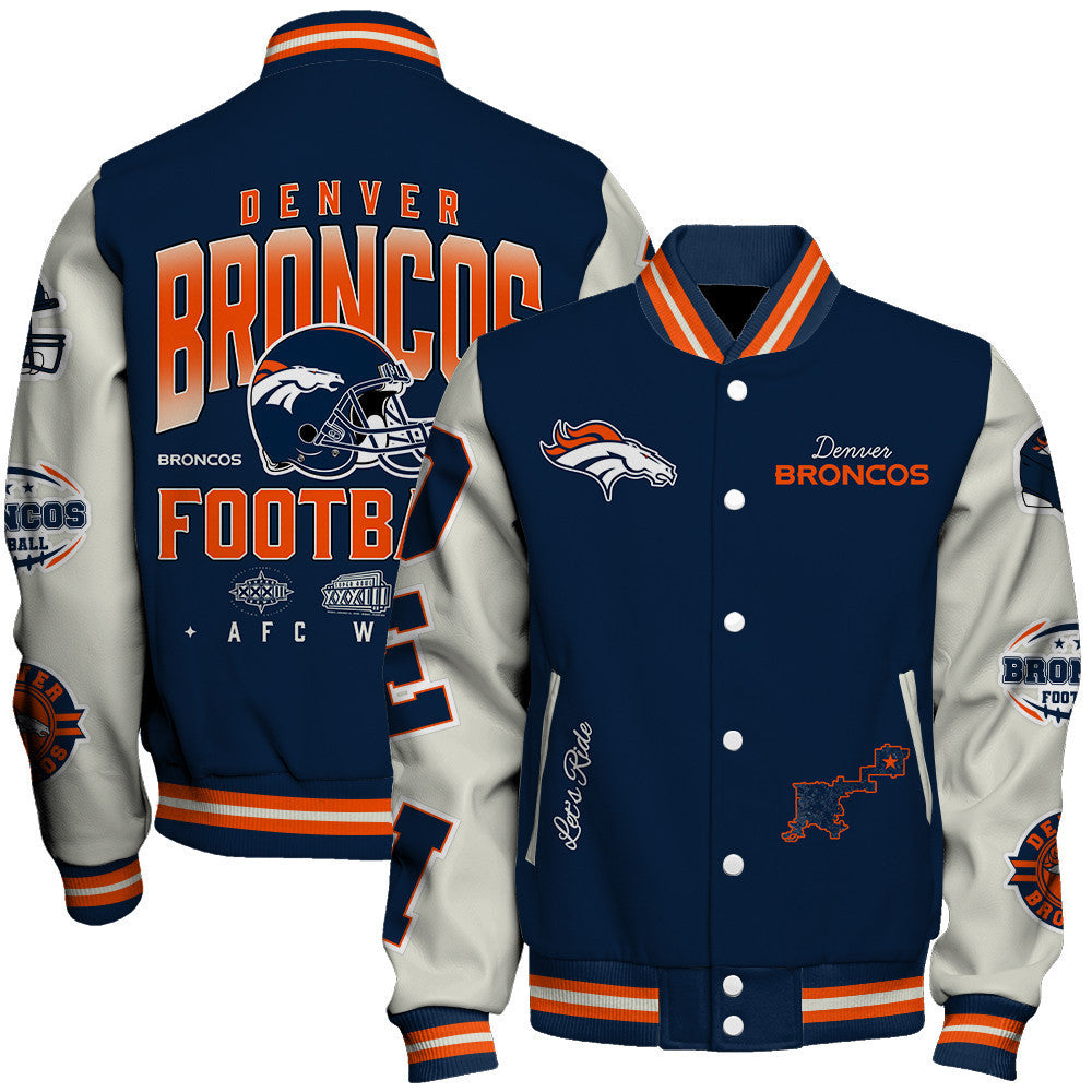 NFL Denver Broncos Team Legacy Vintage-Inspired Varsity Jacket