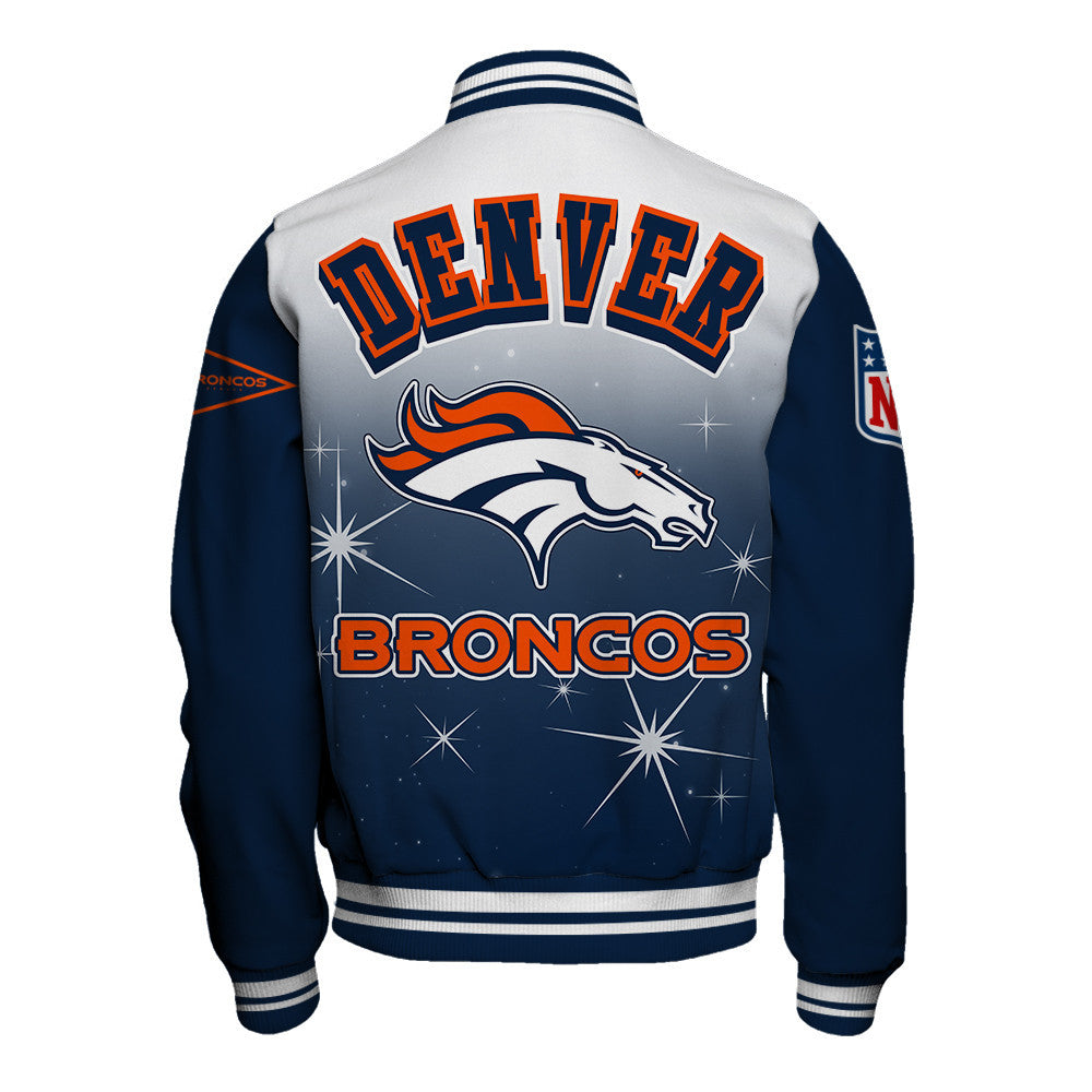 Denver Broncos Style Inspired By The Night Sky Varsity Jacket