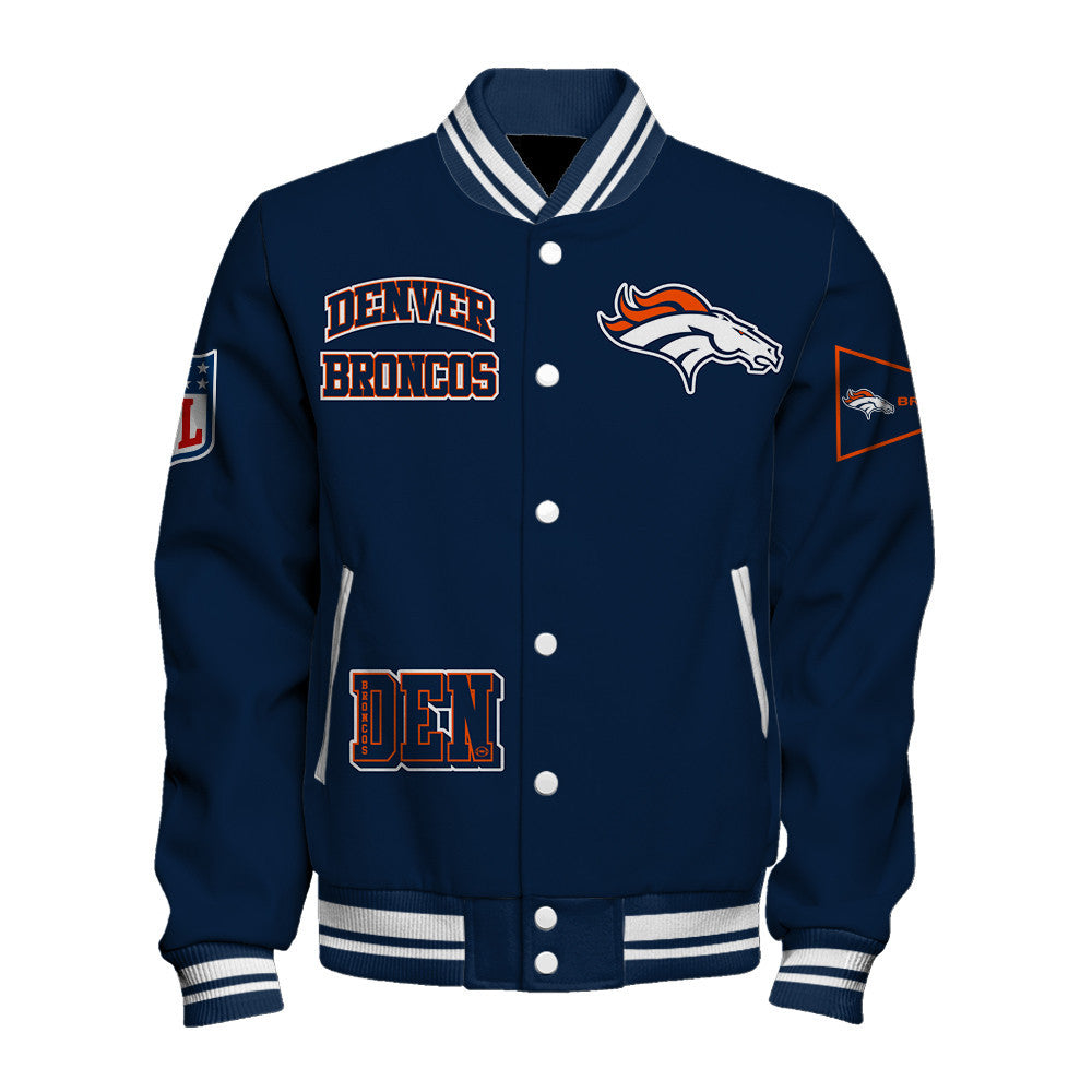 Denver Broncos Style Inspired By The Night Sky Varsity Jacket