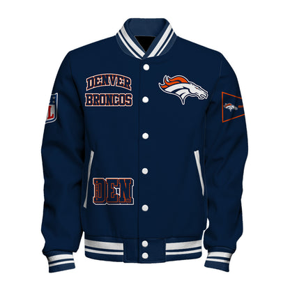 Denver Broncos Style Inspired By The Night Sky Varsity Jacket