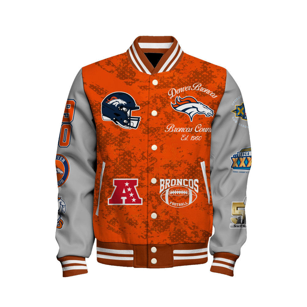 Denver Broncos NFL Varsity Jacket – Classic Football Fan Outerwear